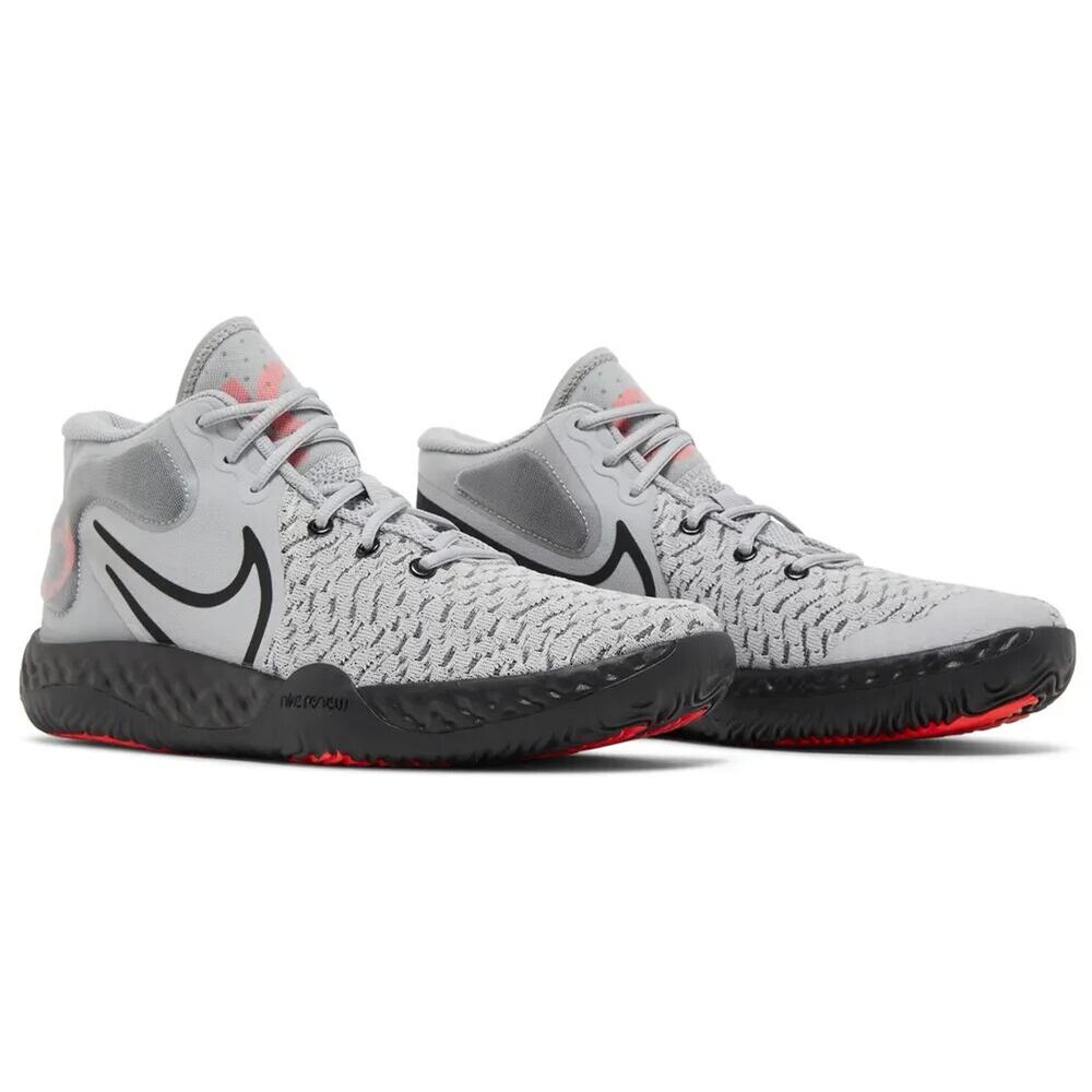 Nike Men's KD Trey 5 VIII Basketball Shoes, Light Grey/Laser Crimson/Black 10 M
